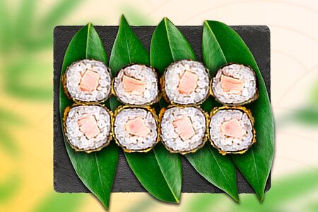 Ролл Жареный маки с курицей