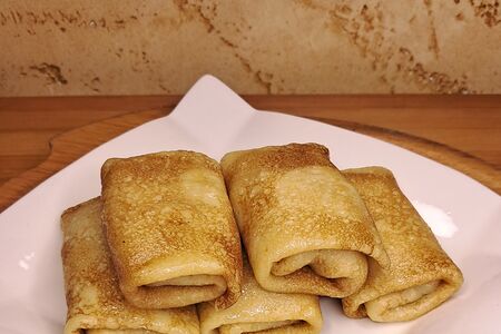 Блины с бананом и шоколадом