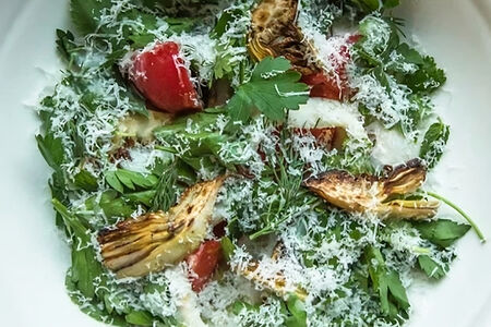 Жареные артишоки с кальмарами