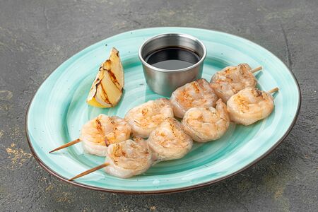 Креветки на гриле