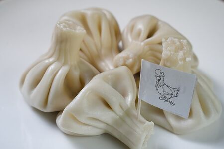 Мини-хинкали с цыпленком