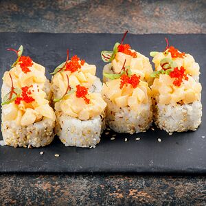 Ролл с лососем и острым гребешком 8шт