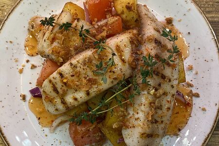 Тилапия с печёным картофелем