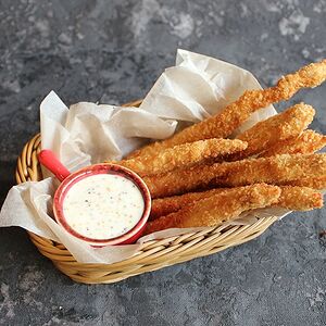 Куриные стрипсы с медово-горчичным соусом