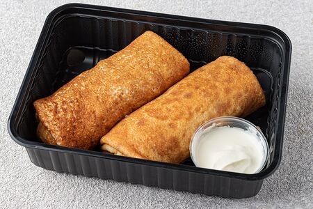 Блинчики с мясом и грибами