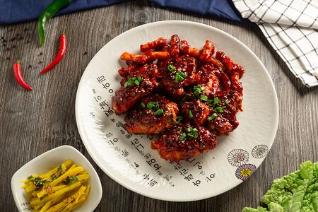 Куриные бедра с рисовыми шариками