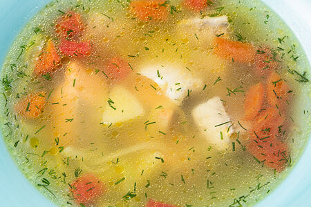 Уха из стерляди, судака и форели