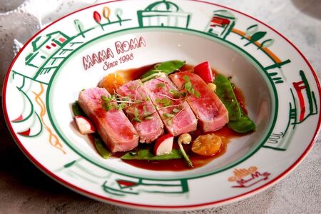 Филе тунца с апельсином и медовой горчицей