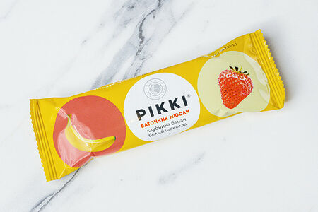 Батончик Pikki мюсли Клубника-Банан-Белый шоколад