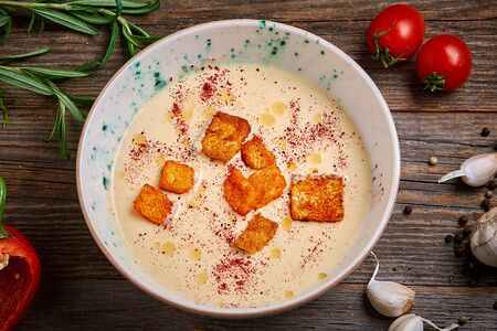 Сырный крем-суп с цыпленком