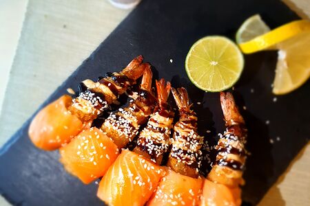 Креветки на пляже