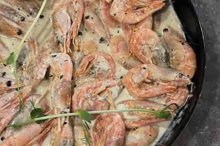Креветки 70/90 в сливочном соусе
