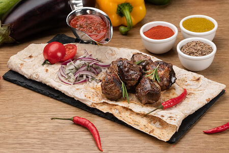 Говяжья печень в жировой сетке