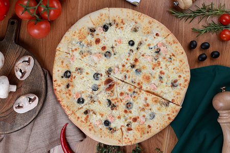 Пицца морская с сёмгой