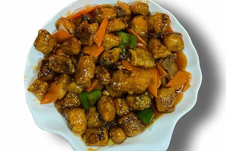 Кета в кисло-сладком соусе 