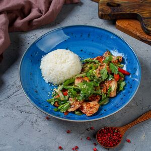 Курица по-азиатски с рисом