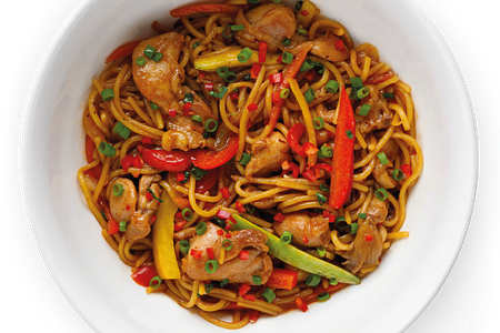 Вок с курицей и овощами