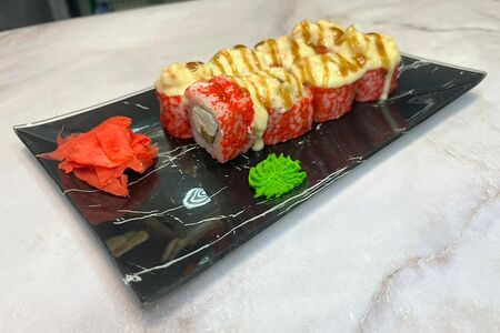 Запечённый с креветкой