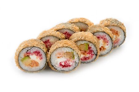 Ролл с лососем в темпуре