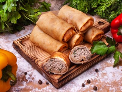Блины с мясом говядины 