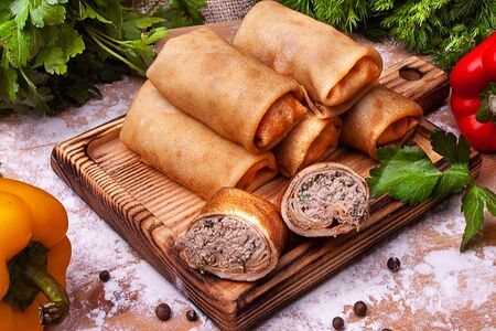 Блины с мясом говядины 