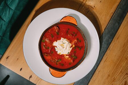 Томатный суп со страчателлой