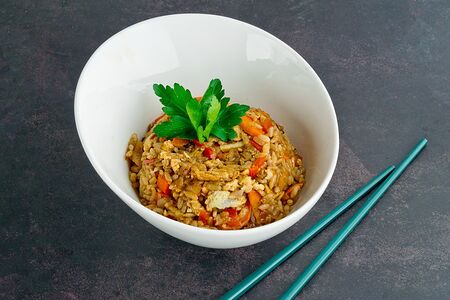 Тяхан с курицей