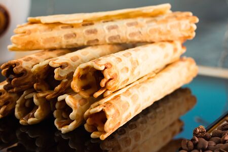 Вафельная трубочка с варёной сгущенкой