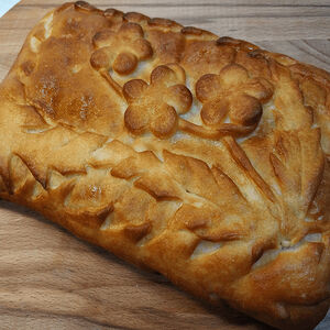 Пирог с мясом и картошкой