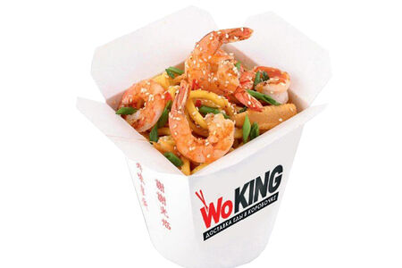 Лапша с креветками