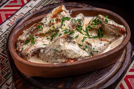 Цыпленок по-рачински на кеци