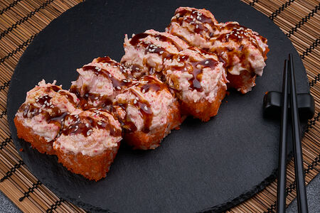 Ролл Горячий с гребешком и креветкой