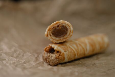 Трубочка с варенной сгущенкой