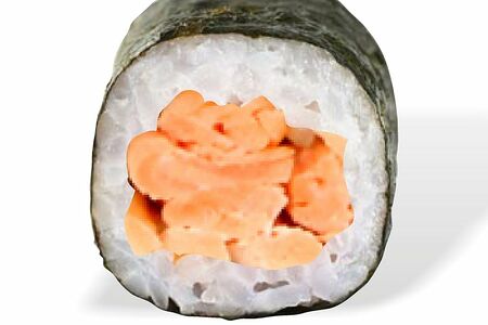 Ролл с жареным лососем