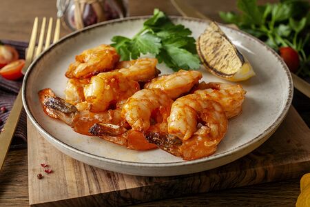 Тигровые креветки на мангале