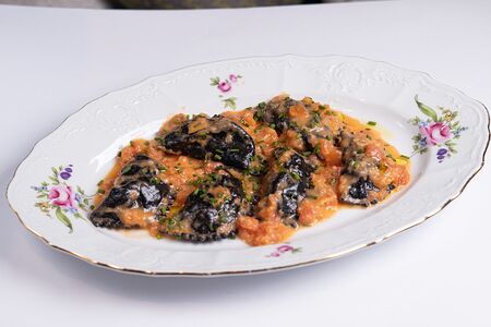 Равиоли черные с морепродуктами