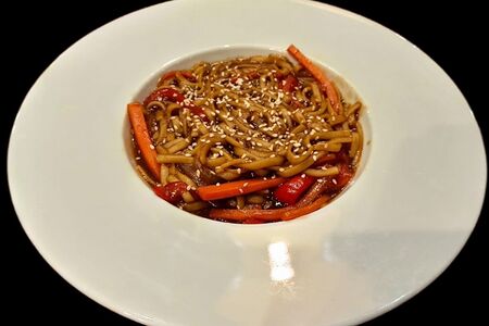 С овощами и грибами