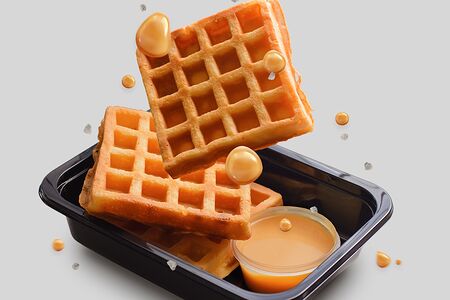 Венские вафли с соленой карамелью