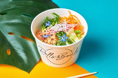 Поке с лососем спайси большой