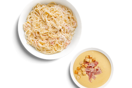 Гороховый суп с карбонарой