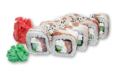 Большой ролл Унаги Урамаки 8 шт