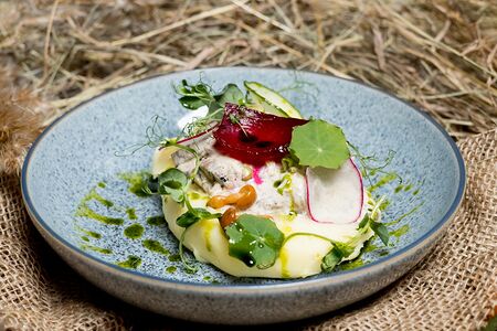 Бефстроганов с картофельным кремом