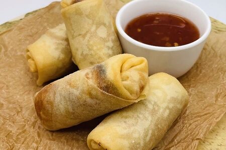 Спринг-ролл с курицей карри