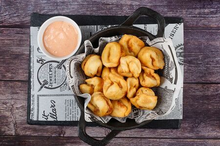 Жареные пельмени