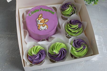 Набор Бенто-торт и капкейки с картинкой