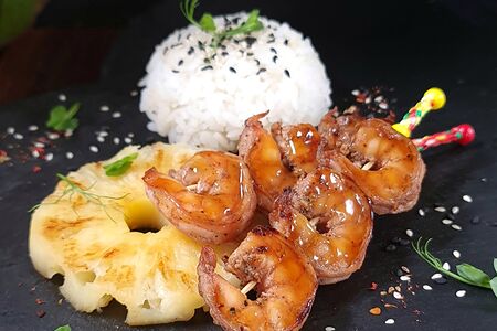 Шашлычок из креветок по-азиатски