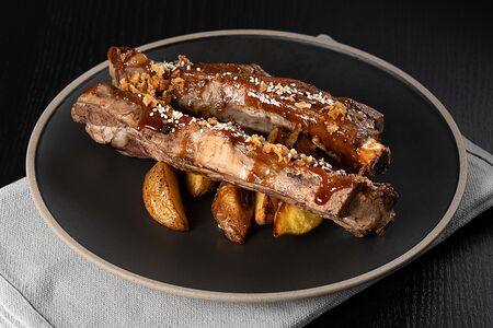 Томленые свиные рёбра coca-cola