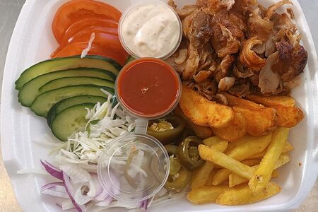 Шаурма на тарелке