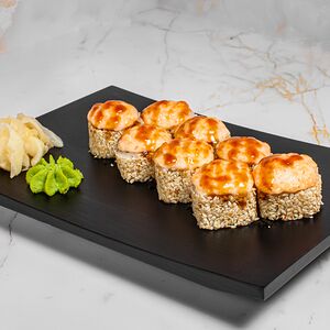 Запечённый ролл с курицей