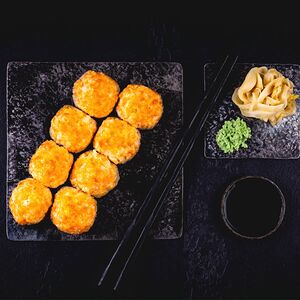 Запеченный с креветками